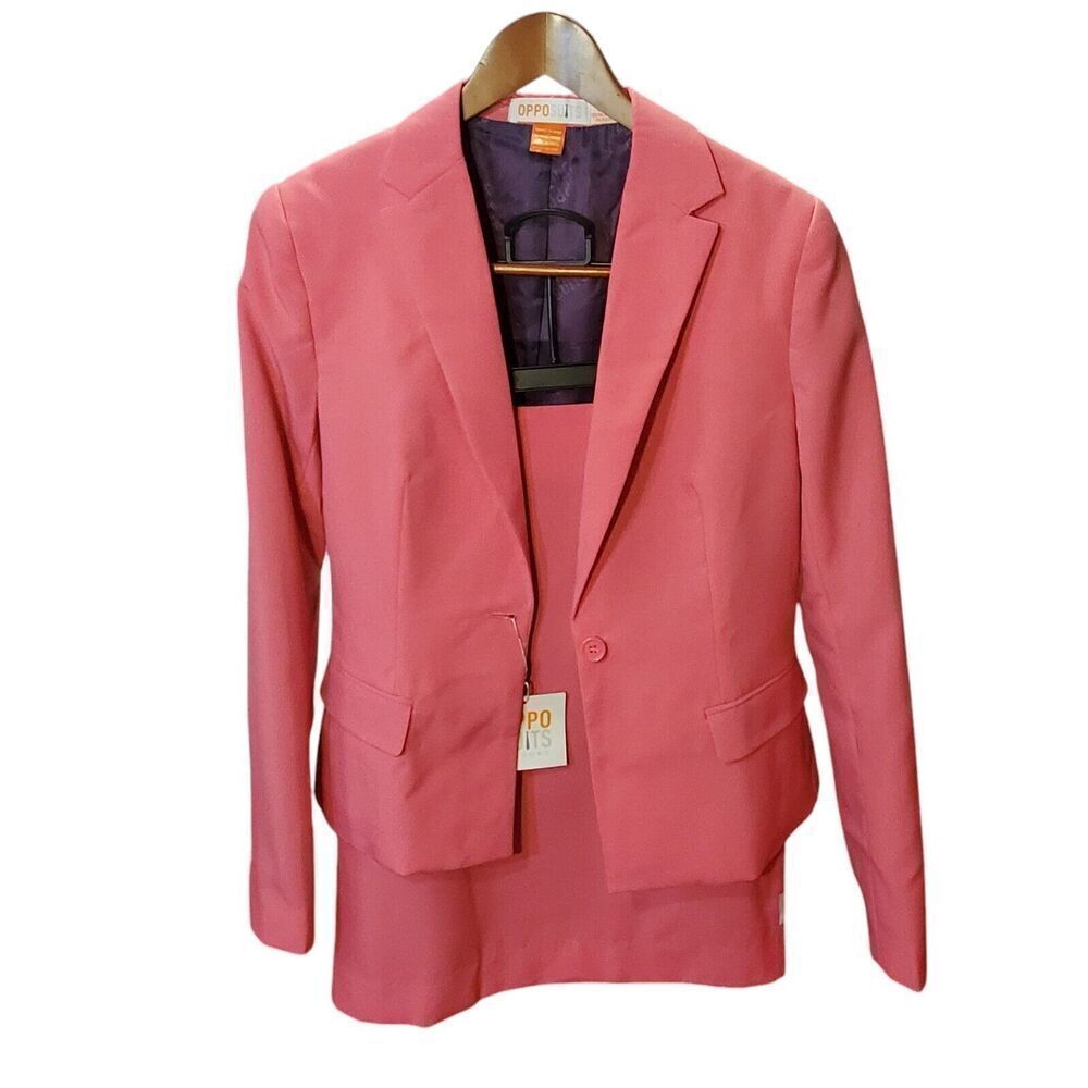 Women's OppoSuites Pink Blazer And Skirt Suit Pair Size 12